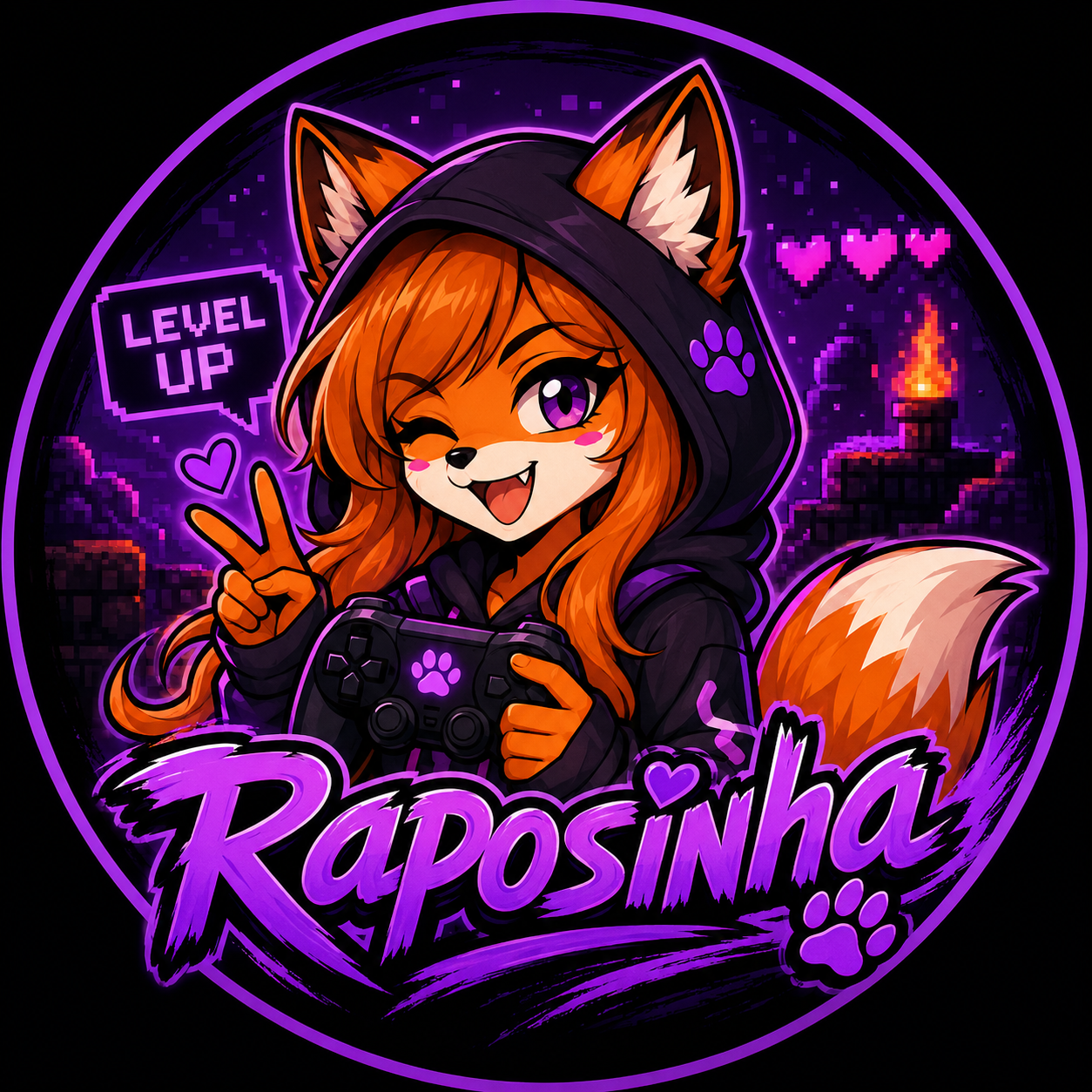 Ilustração da Raposinha Live